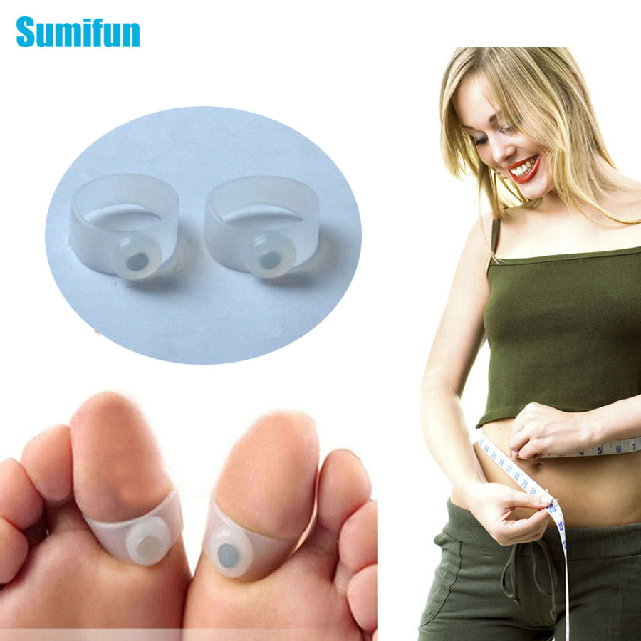 6Pcs Slimming Lose Weight Fashion Women Foot Care Tool Silicone Magnetic Massage Foot Toe Ring Keep Fit Foot Massager C181