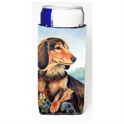 Long Hair Chocolate and Cream Dachshund Ultra Beverage Insulators for slim cans 7023MUK