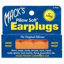 Mack's Pillow Soft Ear Plugs, Hot Orange 2 pairs