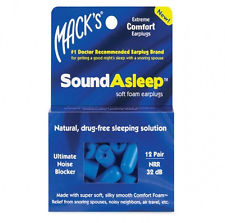 Mack's Sound Asleep SOFT FOAM EARPLUG Noise Shoot Nascar Sleep SNORE Comfy 2140
