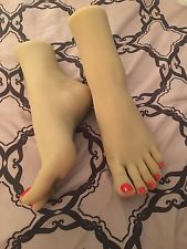 NEW WOMENS GIRLS DANCER FEET SILICONE MANNEQUIN FOOT MODEL LONG TOES HIGH ARCH