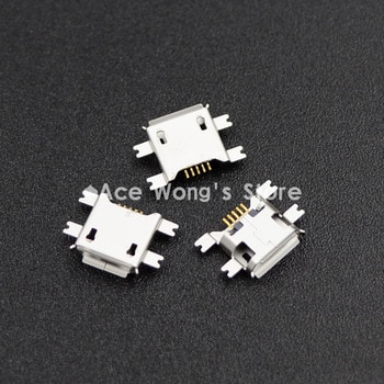 10pcs 5pin Female Micro USB Connector, SMD 4 Fixed feet, Widely used in tablet, phones and PDA