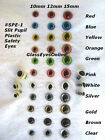20 PAIR 10mm 12mm 15mm SLIT PUPIL Safety EYES Mix Colors Cat, Dragon, Frog SPE-1