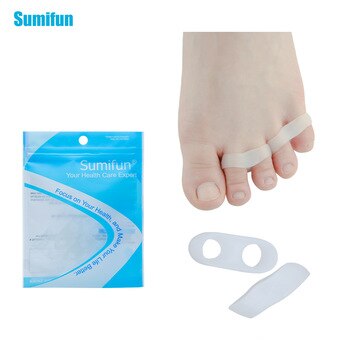 2Pcs Silicone Gel Toe Finger Separator Feet Care Braces Supports Tools Bunion Guard Foot Hallux Valgus Foot Massager C133