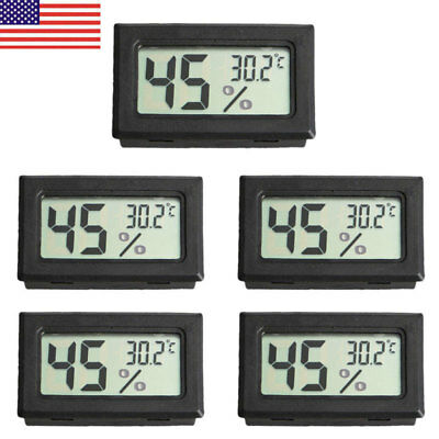 5 PCS Digital Temperature LCD Indoor Humidity Meter Thermometer Hygrometer USA