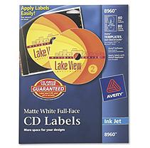Avery - Inkjet Full-Face CD Labels, Matte White - 40/Pack