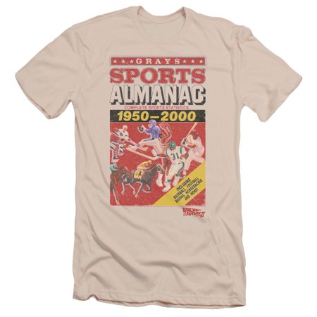 Back To The Future II Sports Almanac Mens Slim Fit Shirt CREAM LG
