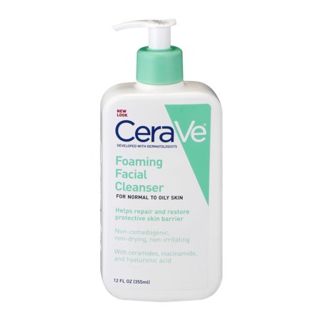 CeraVe Foaming Face Cleanser, Face Wash for Normal to Oily Skin, 12 oz.