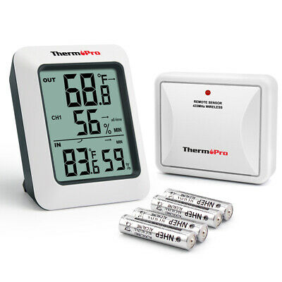 Digital LCD Hygrometer Humidity Indoor Outdoor Thermometer Temperature Room Mete