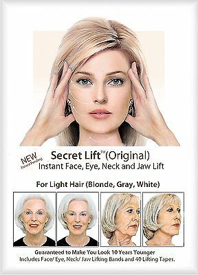 Instant Face, Neck and Eye Lift (Light Hair) Facelift Tapes & Bands Secret Lift