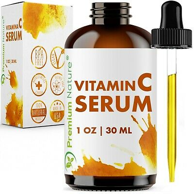 Vitamin C Serum For Face With Hyaluronic Acid For Skin Anti Aging 1 OZ SALE