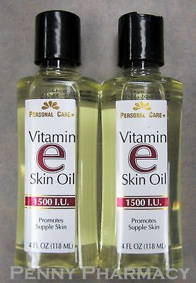 Vitamin E Skin Oil 1500 I.U. 4oz Personal Care ( 2 pack ) FRESH PHARMACY STOCK!
