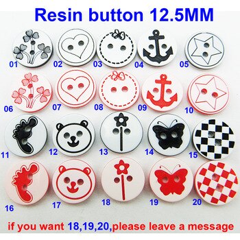 100PCS 12.5MM FLOWER achor feet star heart pattern Dyed RESIN buttons coat boots sewing clothes accessories R-053-2