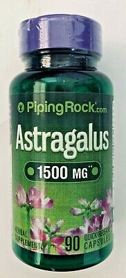 Astragalus 1500mg 90 Quick Release Capsules Immune Booster Non GMO Piping Rock