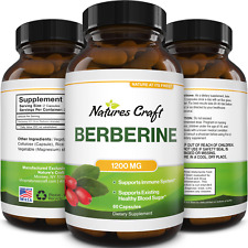 Berberine 1200mg Immune System Booster Liver Support Weight Loss Supplement