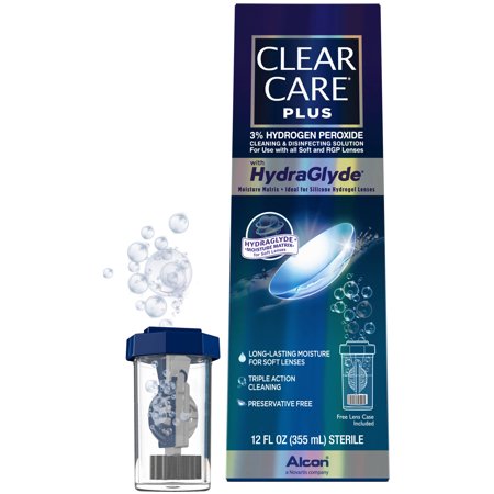 Clear Care Plus with HydraGlyde Cleaning and Disinfecting Solution, 12 fl oz