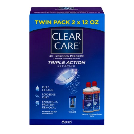 Clear Care Triple Action Cleaning Twin Pack, 12.0 FL OZ