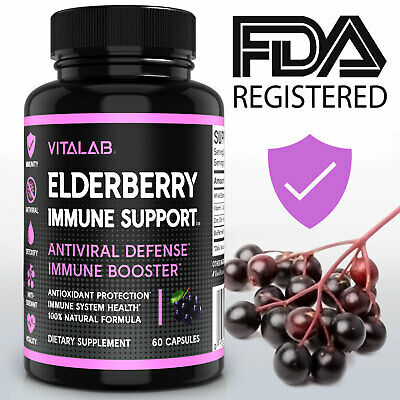Elderberry Immune System Booster 1000mg Capsules Elderberry Pills Sambucas
