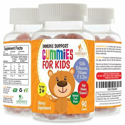 Immune System Booster Support Gummy Vitamin For Kids w/Echinacea - 90 Gummies