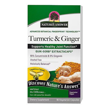Nature's Answer Tumeric & Ginger 90 Vegetarian/Vegan Capsules