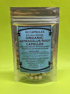 Organic Astragalus Root Capsules*570 mg*FIGHTS*VIRUSES*BACTERIA*BOOSTS*IMMUNITY