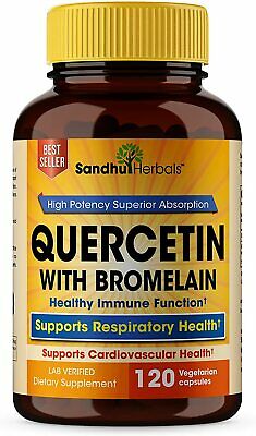 Quercetin with Bromelain 120 Ct - Support Cardiovascular & Respiratory Health