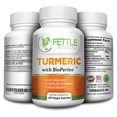 Tumeric Curcumin Turmeric Supplements Capsules 1300mg 2 Month Supply Tumerics