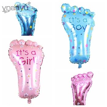 Ynaayu 1pcs Big Feet Foil Balloon Baby Shower Foot Aluminum Balloons Its a Boy/Girl Lovely Birthday Party Baby Shower Decoration