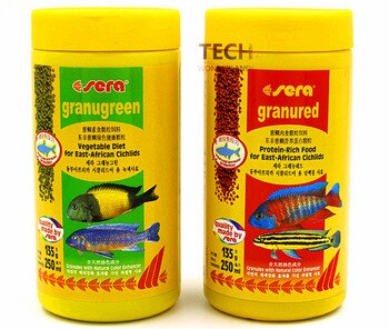 135G 600G Sera Granugreen Vegetable Diet And Sera Granured Protein-rich Food For East-African Cichlids Germany Original