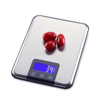 15KG*1g Big Digital Kitchen Touch Scale 15kg 1g Slim Stainless Steel Electronic Bench Scales Food Diet Weight Balances With Box