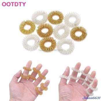 5Pcs Finger Massage Ring Acupuncture Acupressure Health Care Body Massager #Y207E# Hot Sale