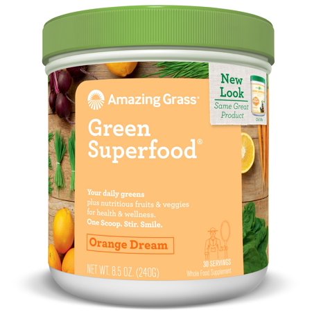 Amazing Grass Green SuperFood Powder, Orange Dream, 8.5 Oz