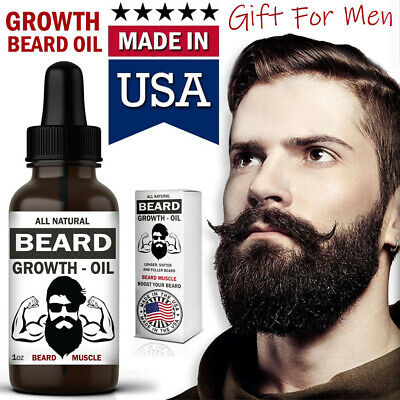 Beard Growth Oil Facial Hair Serum Care Product Mustache Fast Treatment For Men