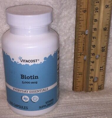 Biotin (Vitamin B-7) from Vitacost *** 300 *** capsules, 5000 mcg each