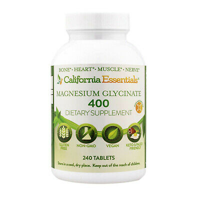 California Essentials Magnesium Glycinate 400 - 240 Tablets - Free Shipping