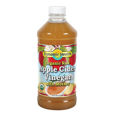 Dynamic Health Certified Organic Raw Apple Cider Vinegar with Mother | 16 Fl oz