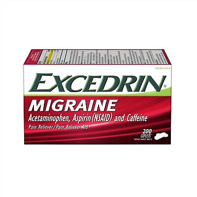 Excedrin Migraine Acetaminophen Pain Reliever 200 Caplets Exp 2/2023