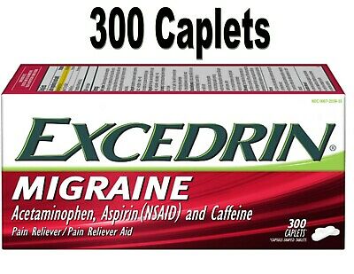Excedrin Migraine Coated Caplets ~ 300-count ~ Exp 3/22