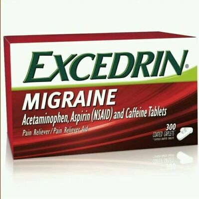 Excedrin Migraine Relief Coated Caplets Headache Pain Reliever 300-count