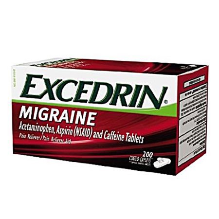 Excedrine Migraine Caplet, 200 Ct