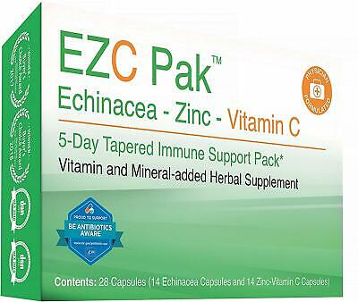 EZC Pak 5 Day Immune Support Boost for Cold & Flu - Echinacea, Zinc, Vitamin C