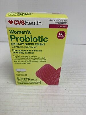 FRESH CVS Women Probiotic & Prebiotics 5 Strain 60 Billion 30 capsules Exp 08/21
