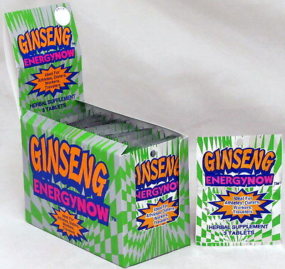 Ginseng Energy Now Herbal Supplements Box of 24 Packs 72 Pills Weight Loss