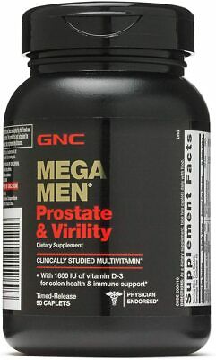 GNC Mega Men Prostate and Virility Multi Vitamins for Sexual Health - 90 Caplets