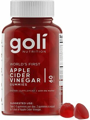 Goli Nutrition Apple Cider Vinegar Gummies w/ The Mother, 60 Count Bottle