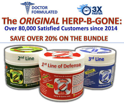 HSV1 HSV2 HERP-B-GONE BUNDLE: Genital Herpes Treatment Cure by Suppression
