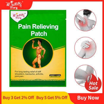 Ifory 8 Pieces/Bag Capsicum Plaster Chinese Far Infrared Pain Patch Health Care Medical Pain Relief Pad Better than Salonpas