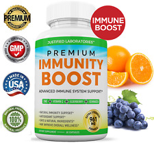 Immune System Booster Supplement Elderberry Vitamin C Zinc Immunity Boost Pills
