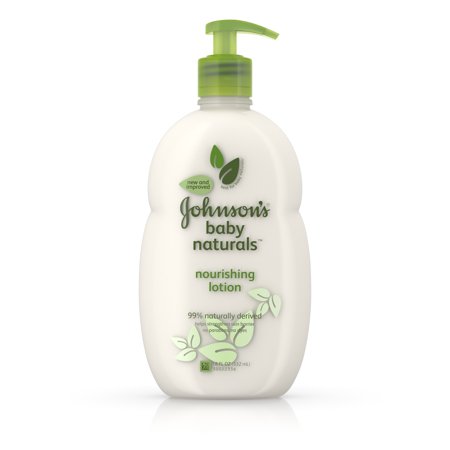 Johnson's Natural Baby Lotion For Newborn Skin, 18 Fl. Oz.