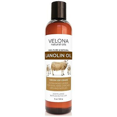 Lanolin Oil 8 oz USP GRADE SKIN HAIR MOISTURIZING 100% PURE NATURAL VELONA